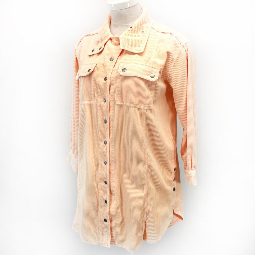 We The Free Free People Corduroy Shacket Jacket Top Tunic Oversized Small